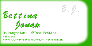 bettina jonap business card